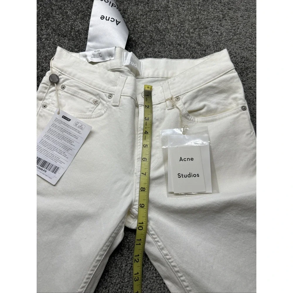 Acne Studios Ace Jeans Mens 28x32 White Skinny Leg Tapered Denim